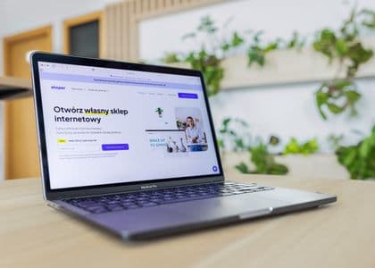 Campaign landing page open on a laptop