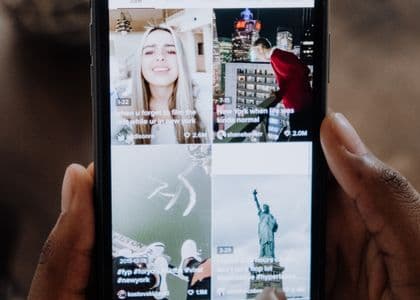 Viewer watching short-form social video on a phone